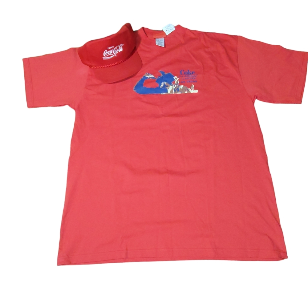 Coca Cola Tee Shirt VegasSize XXL And Snapback Baseball Cap‎ B22